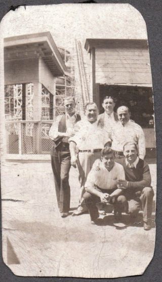 Vintage Photograph Vendors/workers Rocky Point Amusement Park Rhode Island Photo