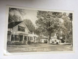 Vintage Rppc,  Main Street,  Warner Hampshire 1957