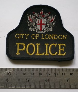 Obsolete British Police Patch For The City Of London Police,  Bell Shaped 1990s
