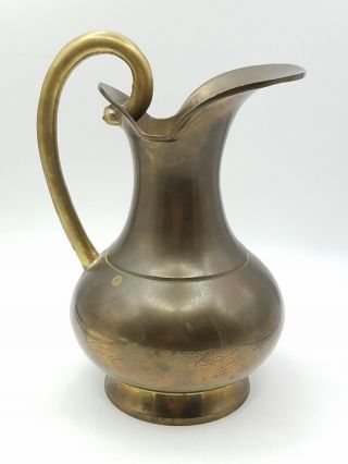 Vintage Brass Pitcher Made In India