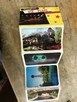 Six Flags Vintage Fold - Out Postcard Folder
