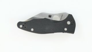 Spyderco Yojimbo 2 Folding Knife 3.  11 Wharncliffe Cpms30v Steel Blade G10 Handle