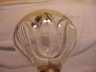 ANTIQUE OIL LAMP BASE MILK GLASS BRASS GLASS BERRY DESIGN ON CORNERS OF BASE 2