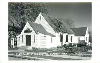 Assemblies Of God Church,  Slayton,  Minnesota,  Rppc,  Vintage Postcard