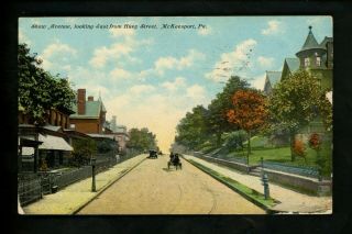 Pennsylvania Pa Postcard Mckeesport,  Shaw Ave East From Huey St Vintage 1911