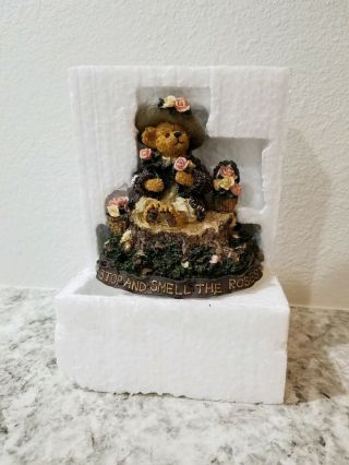 Unique Rare Boyds Bears Bearstone Music Box " The Rose " - 1st Edition