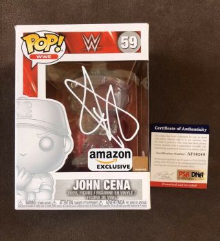John Cena Signed Funko Pop Autographed Auto Wwe Amazon Exclusive,  Psa Dna