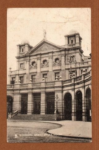 1905 Postcard Of Norwich Grand Opera House