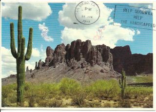 Postcard - Superstition Mountain Arizona - Postmarked 1984