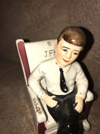 Vintage 1962 Japanese JFK President Kennedy in Rocking Chair Salt Pepper Shakers 2