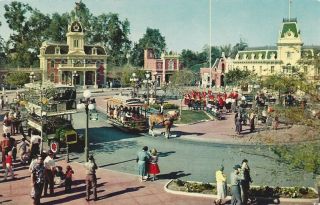 Disneyland The Magic Kingdom Our Town 50 Years Ago Vintage Postcard