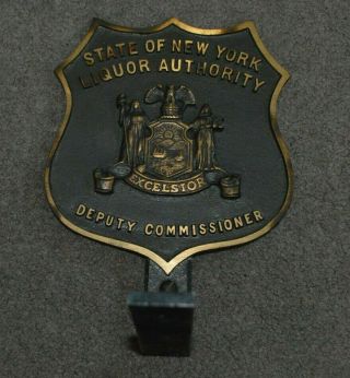 York State Liquor Authority Deputy Commissioner Metal Badge Plaque Shield