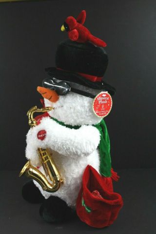 Saxophone Playing Snowmen Animated Musical Plush Santa Claus is Coming to Town 2