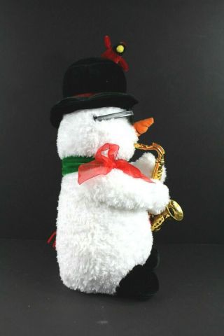 Saxophone Playing Snowmen Animated Musical Plush Santa Claus is Coming to Town 5