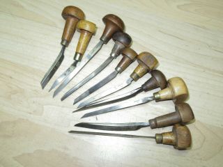 10 vintage engraving tools jewelers gunsmith machinist 8 E C Muller 1 Stubs 5