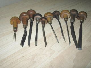 10 vintage engraving tools jewelers gunsmith machinist 8 E C Muller 1 Stubs 7