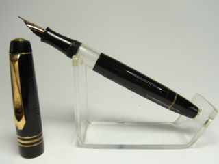 Nr Vintage German Kaha Gold Pistonfiller Fountain Pen Flexy 14ct M Nib