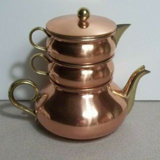 Tagus Portugal Copper Coffee Tea Pot Kettle R56 Vintage Coffee Tea Pot Kettle