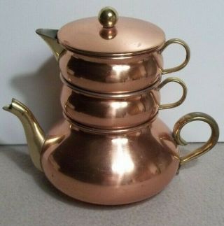 Tagus Portugal Copper Coffee Tea Pot Kettle R56 Vintage Coffee Tea Pot Kettle 2