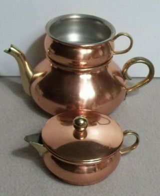 Tagus Portugal Copper Coffee Tea Pot Kettle R56 Vintage Coffee Tea Pot Kettle 5