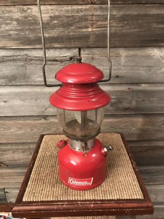 Vintage Coleman Lantern Red Model 200 Made In Canada