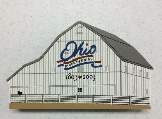 Cats Meow Village Ohio Bicentennial Barn Copyright 2001 Signed 2003