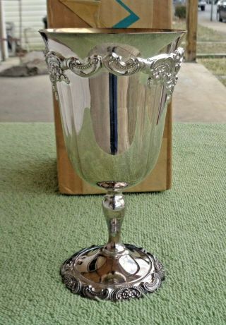 Vintage Silver Plate Wallace Baroque 6 1/8 " Tall Goblet 237 W/ Box