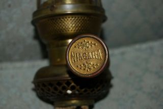 Antique " Niagara " Brass Center Draft Oil Lamp Burner,  Rochester.  Rare Burner.