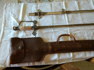 Antique Named Masonic Rite Knights Templar Sword W/case - Henderson Ames Co