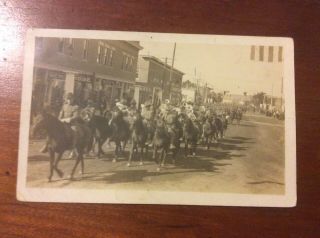 World War I Wwi Postcard Real Photo Rppc Mounted Soldiers Parade