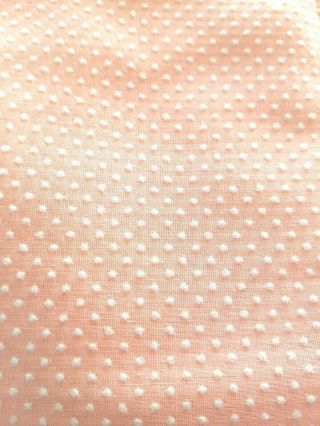 Vintage Peach White Dotted Swiss Fabric 2 3/4 Yd X 44 "