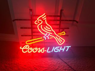 St Louis Cardinals Coors Light Neon Light Sign 17 " X14 " - Includes Pillows