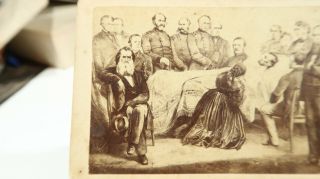 CDV President Lincoln Death Scene with US Generals Mrs Lincoln Weeping 2