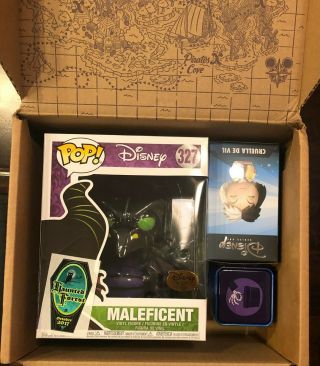 Funko Haunted Forest Pop Vinyl Disney Treasures Box Oct 2017 Maleficent Dragon