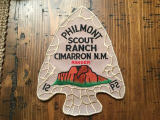 Philmont Ranger Large Arrowhead Jacket Patch