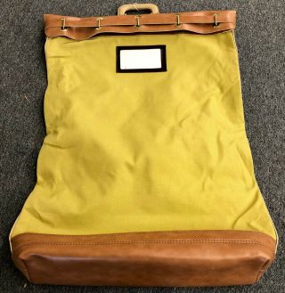 Rare 32 " Large Heavy Duty Lockable Leather Cut Resistant Security Bank Mail Bag