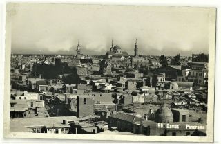Antique Postcard: Damas Damascus Syria Old City Panorama W/ Mosque Gevaert 1910s