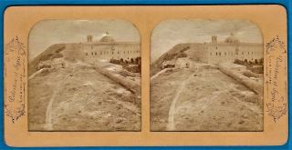 Tissue Stereoview Photo Couvent Stella Maris Monastery Haifa Israel Stereo 1875