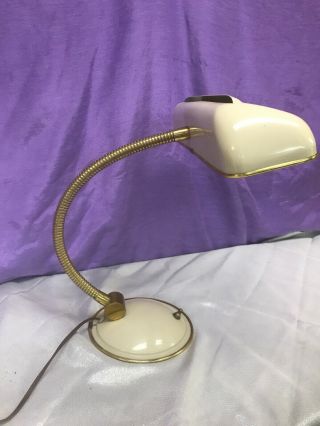 Vintage Flexible Gooseneck Desk Lamp Atomic Mid Century Modern MCM 5