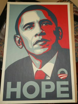 Obama 2008 Poster By Shepard Fairey - Historical Hope Poster - 2008 24 " X36 "