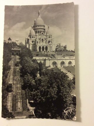 Black & White Postcard Of The Sacre Coeur Church C.  1876 - 1910