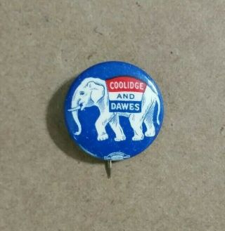 Calvin Coolidge & Charles Dawes,  Presidential Campaign Pin,  1924