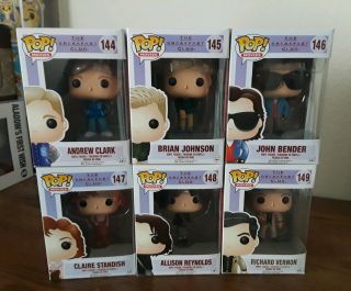 Funko Pop The Breakfast Club Movie Complete Set With Protectors Vaulted Nm/mnt