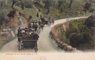 Vintage Postcard Adelaide Hills 5 Miles From Gpo Viking Tea O/print South Austr
