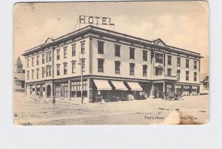 Ppc Postcard Wyoming Rawlins Ferris Hotel Exterior Street View Albertype Antique