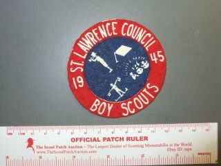 Boy Scout St.  Lawrence Council 1945 Felt Ny 9745x