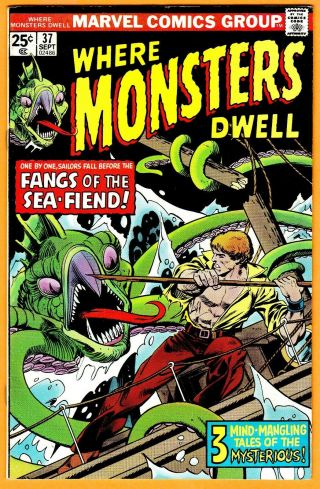 Where Monsters Dwell Marvel Comic Book - 37 (bronze Era) /1975