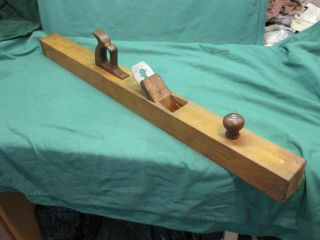 41 " Wood Jointer Plane With Sandusky Tool 2 3/8 " Wide Blade