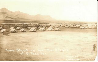 Border War Mexican Expedition Camp Stewart El Paso Horne Rppc Photo Postcard