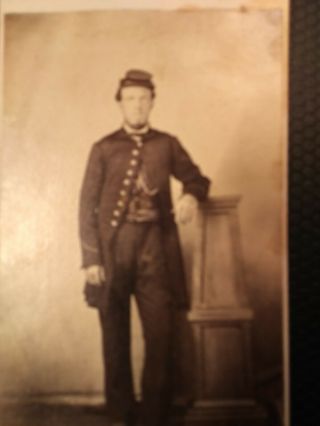 civil war cdv photograph,  union infrantry,  or heavy artillery private 2